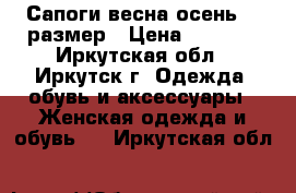 Сапоги весна-осень 39 размер › Цена ­ 1 000 - Иркутская обл., Иркутск г. Одежда, обувь и аксессуары » Женская одежда и обувь   . Иркутская обл.